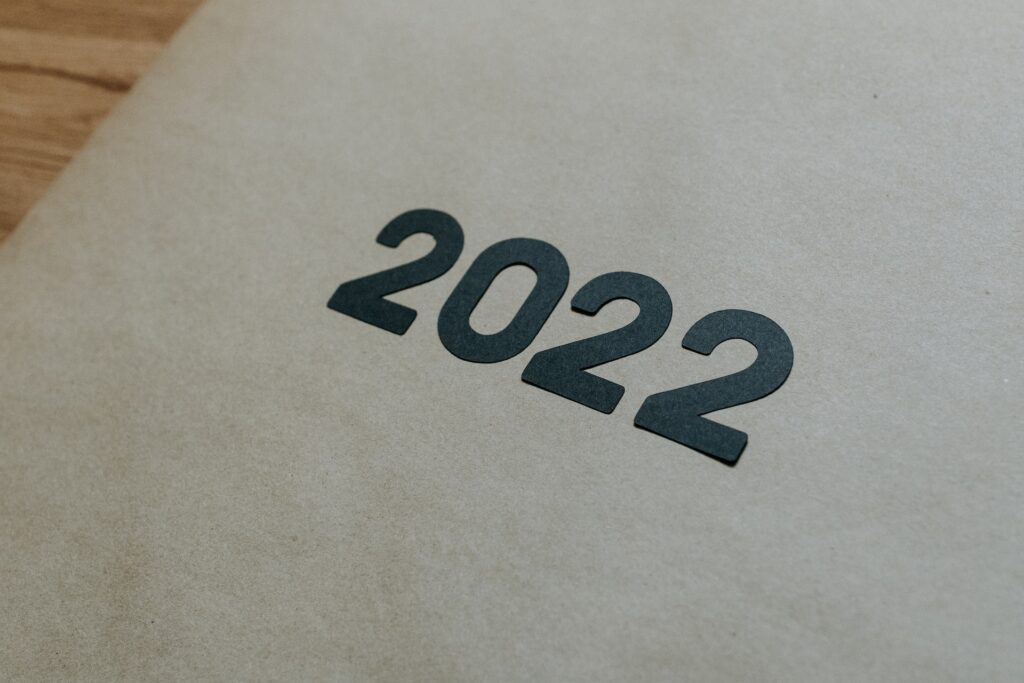 2022 written on a paper