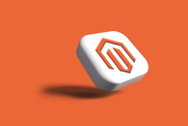 a 3d photo of the Magento logo